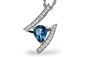 A329-91847: NECK 1.04 LONDON BLUE TOPAZ 1.23 TGW (8x6MM)