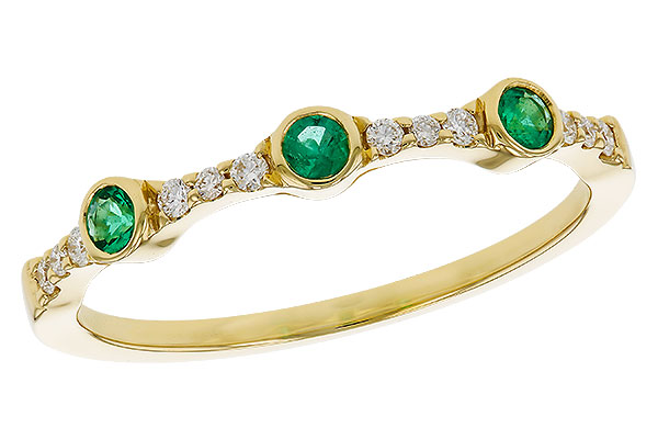 A329-93674: LDS WED RG .11 EMERALD .20 TGW