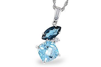 A329-94547: NECKLACE 2.37 TW BLUE TOPAZ 2.40 TGW