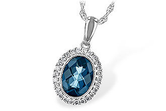 B244-46374: NECK 1.28 LONDON BLUE TOPAZ 1.41 TGW