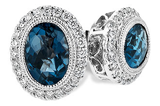 C244-46374: EARR 1.76 LONDON BLUE TOPAZ 2.01 TGW