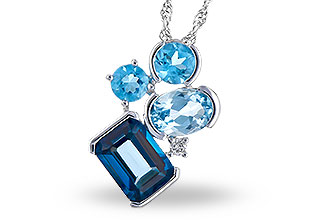 C328-15501: NECK 3.08 BLUE TOPAZ TW 3.11 TGW