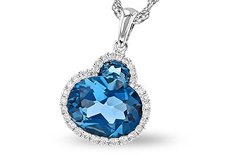 C328-15528: NECK 2.86 LONDON BLUE TOPAZ 3.00 TGW (10X8 OVAL)