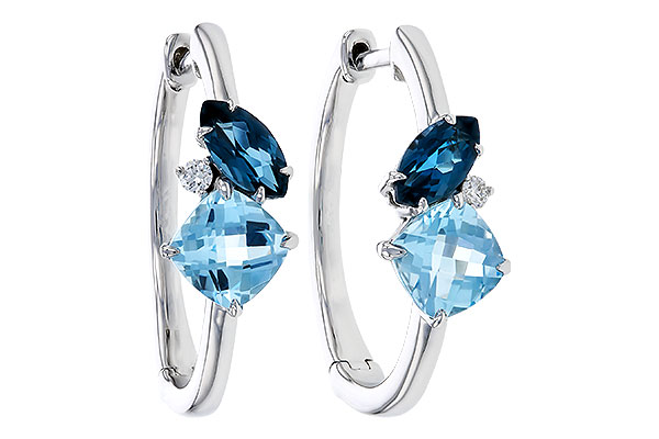 C329-94547: EARRINGS 1.82 TW BLUE TOPAZ 1.86 TGW