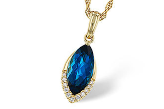 D329-98265: NECK 2.14 LONDON BLUE TOPAZ 2.20 TGW (12x6MM MQ)