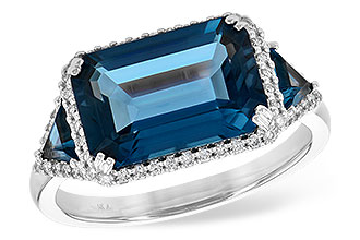 E245-38219: LDS RG 4.60 TW LONDON BLUE TOPAZ 4.82 TGW (12x8MM)