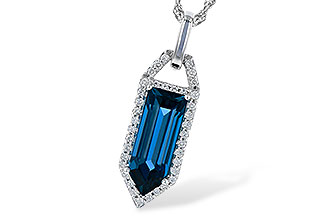 E328-10910: NECK 2.95 LONDON BLUE TOPAZ 3.12 TGW