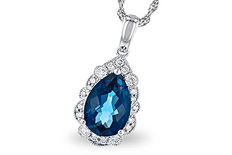 E328-15528: NECK 2.25 LONDON BLUE TOPAZ 2.40 TGW