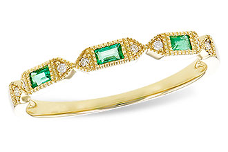 E329-00019: LDS WED RG .10 EMERALD .12 TGW