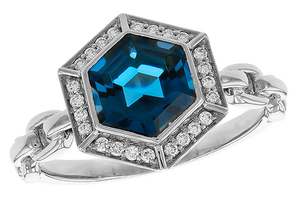 F329-96401: LDS RG 2.03 LONDON BLUE TOPAZ 2.14 TGW (7.5MM LBT)