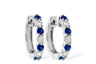 G056-30019: EARRINGS .64 SAPP 1.05 TGW