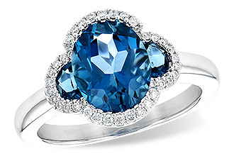 H245-41873: LDS RG 3.04 TW LONDON BLUE TOPAZ 3.20 TGW