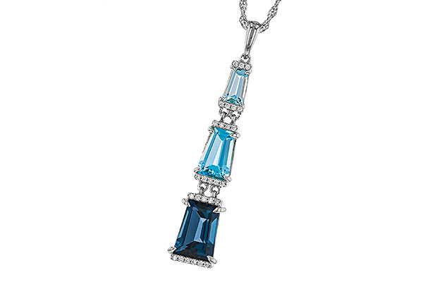 H329-94573: NECKLACE 2.60 TW BLUE TOPAZ 2.65 TGW