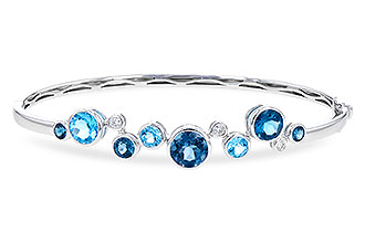 L329-00028: BANGLE 3.95 TW BLUE TOPAZ 4.06 TGW