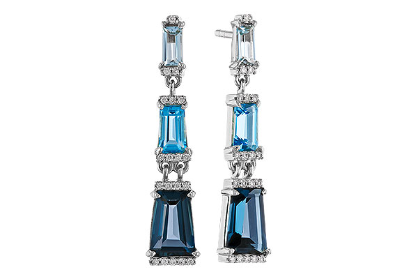 L329-94573: EARRINGS 2.55 BLUE TOPAZ 2.62 TGW