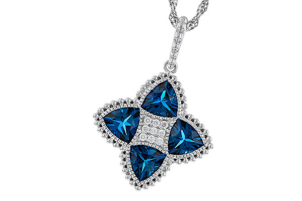 L329-95464: NECKLACE 2.79 LONDON BLUE TOPAZ 2.85 TGW