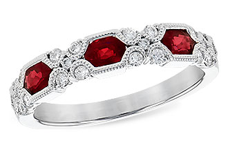 M328-12737: LDS WED RG .74 RUBY 1.00 TGW (4x3MM RUBY)