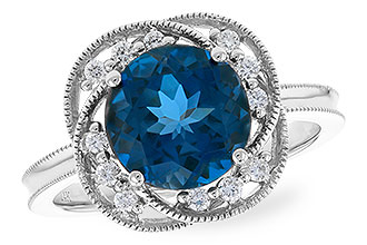 M329-02800: LDS RG 2.90 LONDON BLUE TOPAZ 3.05 TGW (9MM LBT)